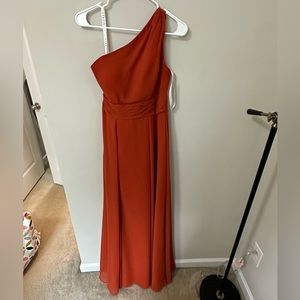 A line one shoulder dress